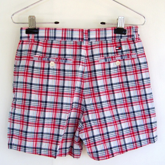 tommy hilfiger plaid shorts